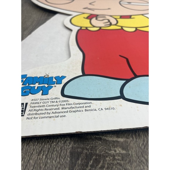Family Guy Stewie Griffin 2005 Life-Size 24.5" Cardboard Standee Cutout Rare HTF - Picture 11 of 16